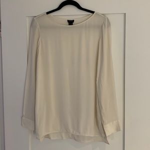 Theory Silk Women’s Blouse Crème Color Size Medium